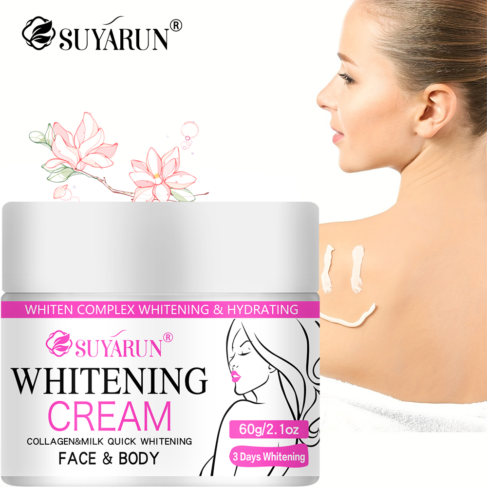 Luxury Skincare Christmas Gifts - SUYARUN クリスマスギフト ブライトニングクリーム-美白保湿剤、輝く肌のための、豪華な箱入りのお祝い保湿スキンケアセット。