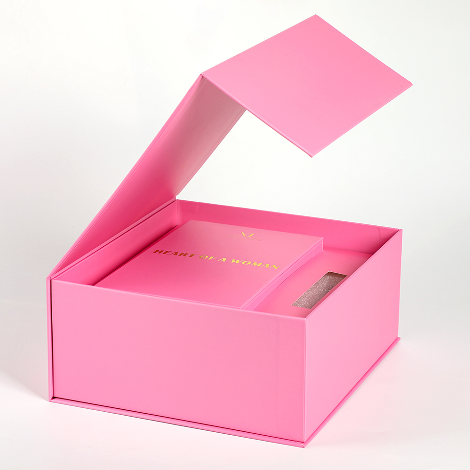 カスタム高級ピンク、紙製フォームインサート付きマグネット開閉 - Luxury Skincare Christmas Gifts のレビューと価格