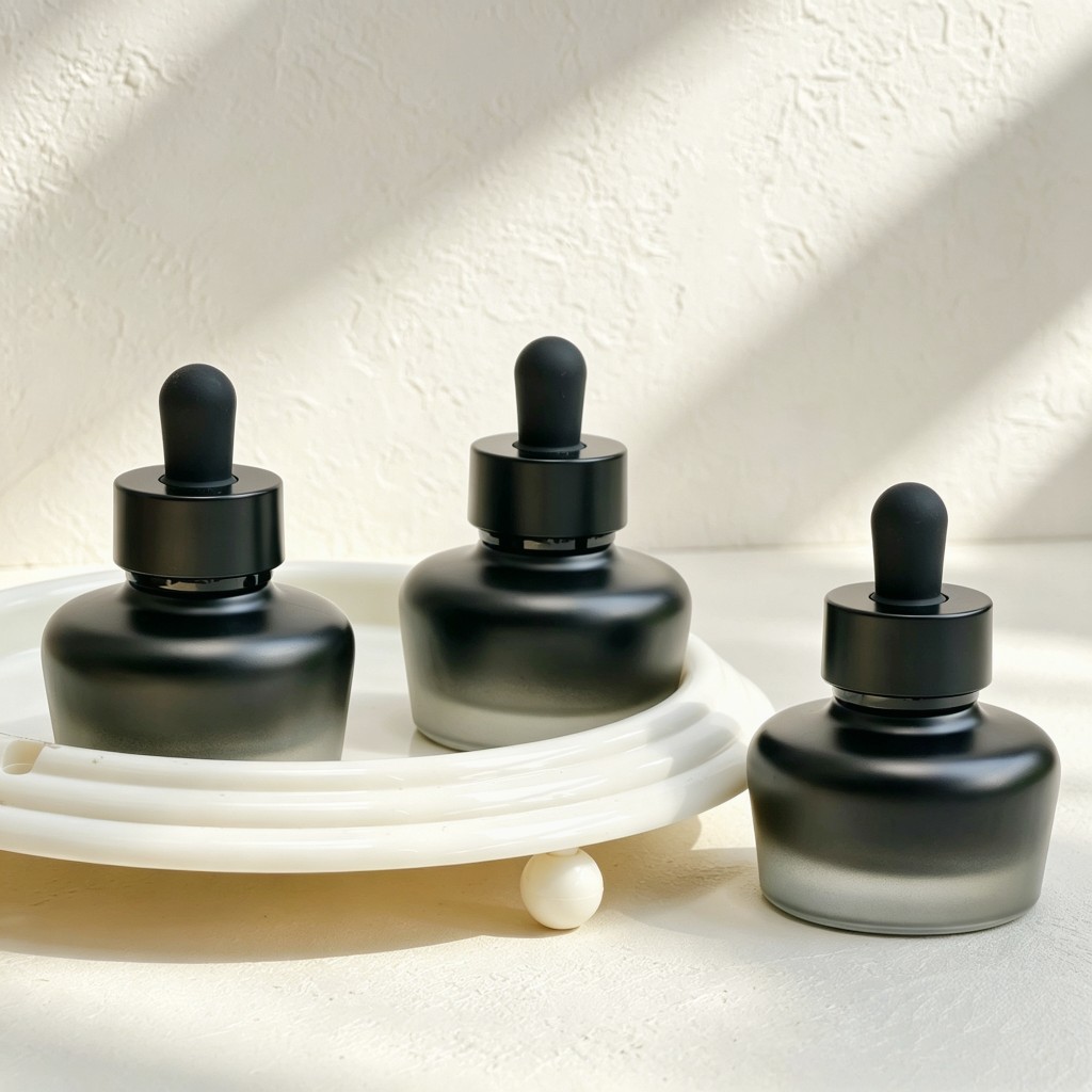 30mlフロストガラス製ドロッパーボトル、遮光エッセンシャル - Luxury Skincare Essential のレビューと価格
