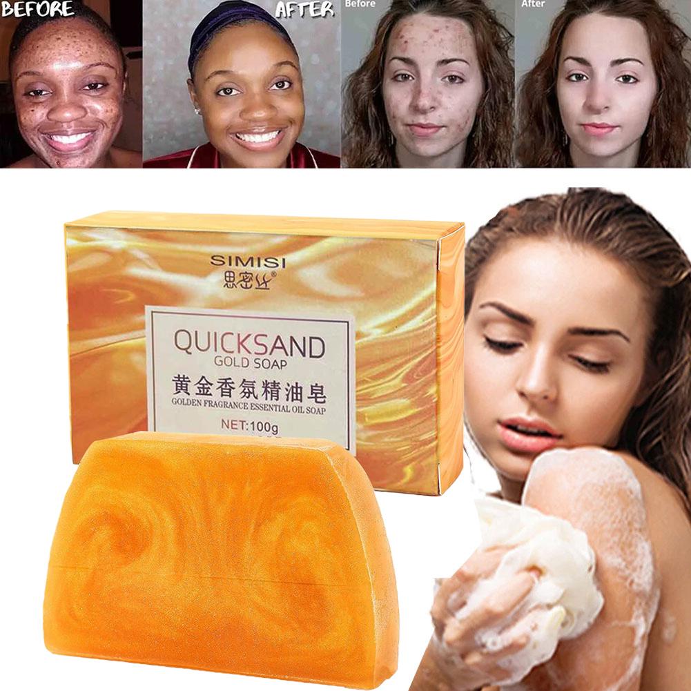 手作りゴールドソープ台形ラバーペプチド配合エッセンシャルオイ - Luxury Skincare Essential のレビューと価格