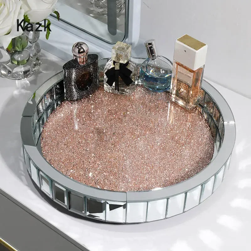 豪華なダイヤモンドインレイのガラス収納トレイ,装飾的なアクセ - Luxury Skincare Aesthetic のレビューと価格
